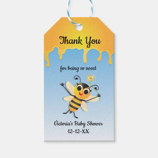 ビーベビーシャワーメッセージカード ギフトタグ (正面)