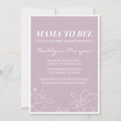 ビーベビーシャワー招待状エレガントモダンフローラ 招待状 (正面)