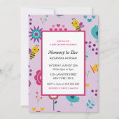 ビーベビーシャワー招待状ママへビーフローラ 招待状 (正面)