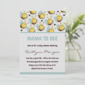 ビーベビーシャワー招待状ママへビー(昆虫)マルハナバチ 招待状 (スタンド正面)