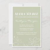 ビーベビーシャワー招待状モダンフローラエレガント 招待状 (正面)