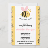 ビーベビーシャワー招待状モンマートビー（昆虫）マルハナバチ 招待状 (正面)