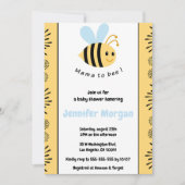 ビーベビーシャワー招待状モンマートビー（昆虫）マルハナバチ 招待状 (正面)