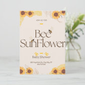 ビーベビーシャワー招待状春ひまわり 招待状 (スタンド正面)