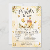 ビーベビーシャワー招待状春サンフラワーズ 招待状 (正面)