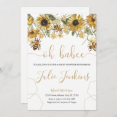 ビーベビーシャワー男女兼用招待状 招待状 (正面/裏面)