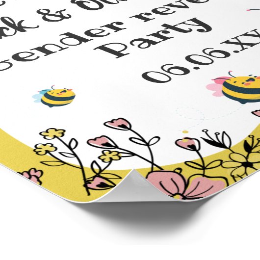 ビーベビーフローラ(昆虫)マルハナバチ彼または彼女が明かす ポスター (角)