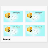 ビーホップのまわりにカスタムブックプレートシール 長方形シール (シート)