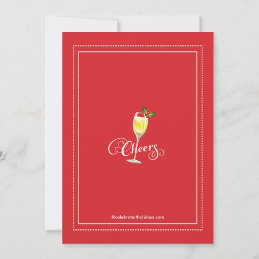 ビーホリデメリーーカクテルパーティの招待状 招待状 (裏面)