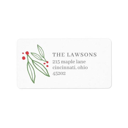 ビーホリデメリーー差出人住所ラベル ラベル (正面)