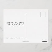 ビーホリメリーーモダンビジネスホリディフォイルカード 箔シーズンポストカード (裏面)