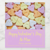 ビーマイニングキャンディハートバレンタイン ワインラベル (シングルラベル)