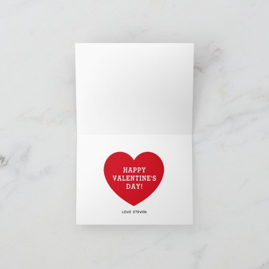 ビーマイニングスモダンクリプトバレンタインデー赤いハート シーズンカード (内部)