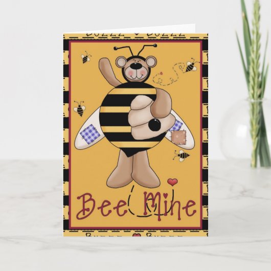 ビーマイニングハニーベアーバレンタインデイカードd1 シーズンカード (正面)