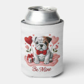 ビーマイニングバレンタインイングリッシュブルドッグクーラーボックス 缶クーラー (缶正面)