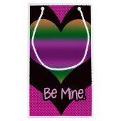 ビーマイニングバレンタインパープルハート スモールペーパーバッグ (裏面)