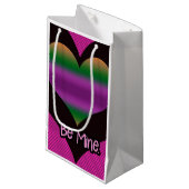 ビーマイニングバレンタインパープルハート スモールペーパーバッグ (正面アングル)