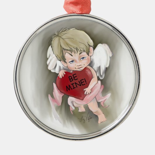 ビーマイニングバレンタインプレミアムラウンドオーナメント メタルオーナメント (正面)