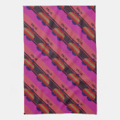 ビーマイニングバレンタインレインボーハート キッチンタオル (縦)