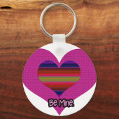 ビーマイニングバレンタインレインボーハート キーホルダー (正面)