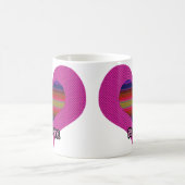 ビーマイニングバレンタインレインボーハート コーヒーマグカップ (中央)