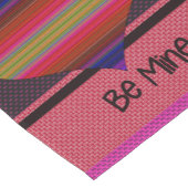 ビーマイニングバレンタインレインボーハート ショートテーブルランナー (コーナー)