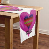 ビーマイニングバレンタインレインボーハート ショートテーブルランナー (インサイチュ)