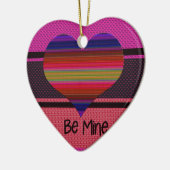 ビーマイニングバレンタインレインボーハート セラミックオーナメント (左)