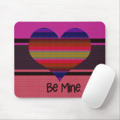 ビーマイニングバレンタインレインボーハート マウスパッド (マウス)