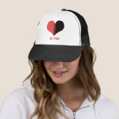 ビーマイニングバレンタインレッドストライプハート キャップ (インサイチュ)