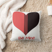 ビーマイニングバレンタインレッドストライプハート クッション (ブランケット)