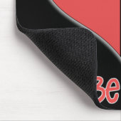 ビーマイニングバレンタインレッドストライプハート マウスパッド (コーナー)