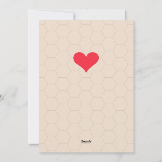 ビーマイネハネビーかわいいバレンタインデー シーズンカード (裏面)