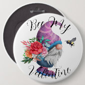 ビーマイバレンタインおもしろいロマンチックなバッジ 缶バッジ (正面&裏面)