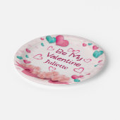 ビーマイバレンタインパーソナライズされた紙プレート ペーパープレート (アングル)