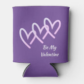 ビーマイバレンタインパープルクーラーボックス 缶クーラー (正面)