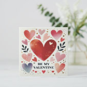 ビーマイバレンタインプリントデザイン 招待状 (スタンド正面)