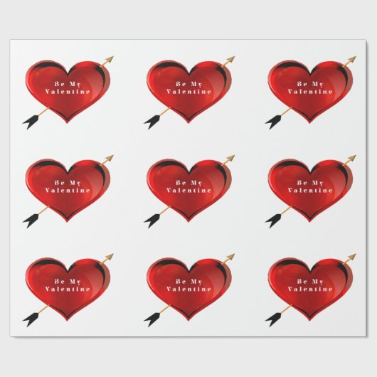 ビーマイバレンタインラッピング紙 ラッピングペーパー (フラット)