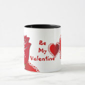 ビーマイバレンタインレッドローズロマンチックカスタムフローラ マグカップ (中央)