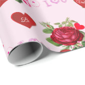ビーマイバレンタインレッドローゼズホリデー ラッピングペーパー (ロールコーナー)
