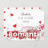 ビーマイバレンタイン引用文かわいいハート パーソナライズされた (正面/裏面)