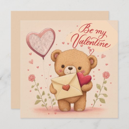 ビーマイバレンタイン招待状 (正面/裏面)