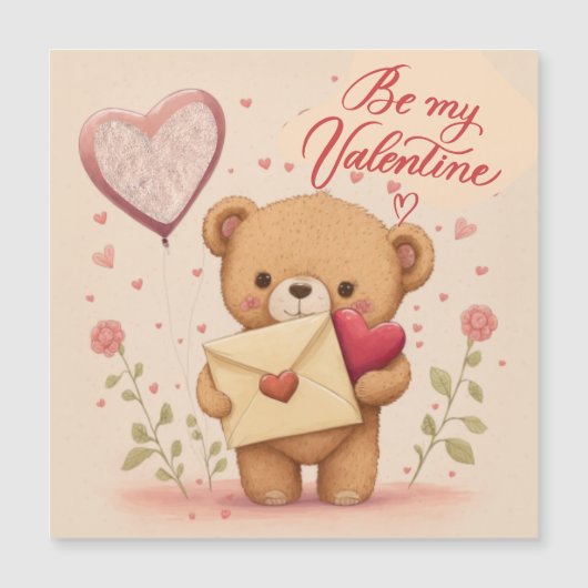 ビーマイバレンタイン招待状 マグネット招待状 (正面)