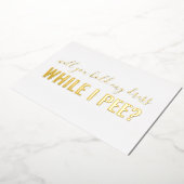 ビーマイブライドメイドおもしろいフォイル招待状 箔招待状 (回転した状態)