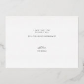 ビーマイブライドメイドおもしろいフォイル招待状 箔招待状 (裏面)