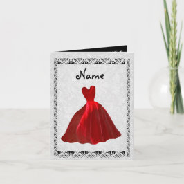 ビーマイブライドメイド招待状 – 赤ビロードガウン 招待状