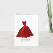 ビーマイブライドメイド招待状 – 赤ビロードガウン 招待状 (裏面)