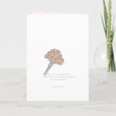 ビーマイメイド・オブ・オーナー（花嫁付き添い人）レースガウンサンゴ 招待状 (裏面)