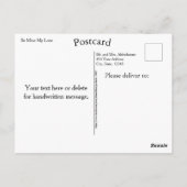 ビーマイラブレトロヴァレンティーンズデイ赤いハート ポストカード (裏面)