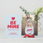 ビーマインハートバルーンレターフォトバレンタインカード シーズンカード (スタンド正面)